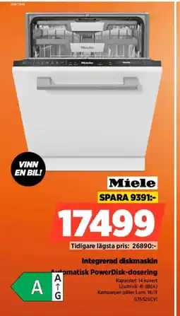 Power Miele Integrerad diskmaskin omatisk PowerDisk-dosering erbjuda