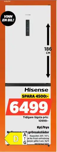 Power Hisense Kyl/frys grönsakslådor erbjuda