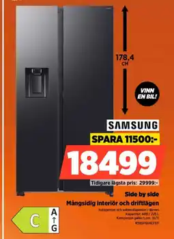 Power SAMSUNG Side by side Mångsidig interiör och driftlägen erbjuda