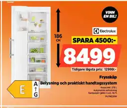 Power Frysskåp A Belysning och praktiskt handtagssystem erbjuda