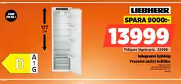 Power Liebherr integrerat kylskåp freshair aktivt kolfilter erbjuda