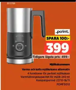 Power Point mjölkskummare varma och kalla mjölkskums alternativ erbjuda