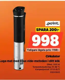 Power Laga mat med sous vide-metoden i ditt kök Cirkulator erbjuda