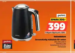 Power point Vattenkokare Genomskinlig måttskala för vatten erbjuda