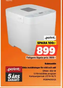 Power Bakmaskin ällda inställningar för sött och salt erbjuda