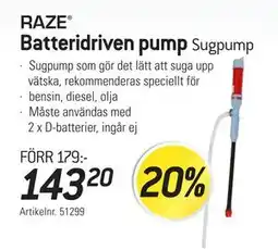 thansen Batteridriven pump, SEK 143.2 erbjuda
