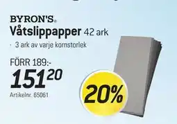 thansen Våtslippapper, SEK 151.2 erbjuda