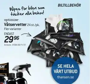 thansen Våtservetter, SEK 29.96 erbjuda