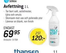thansen Avfettning., SEK 69.95 erbjuda