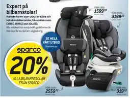thansen 20% ALLA BILBARNSTOLAR FRÅN SPARCO erbjuda
