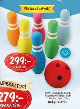 Leklust Soft Bowling Miniset, SEK 299 erbjuda