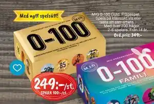 Leklust MIG 0-100 Guld Frågespel, SEK 249 erbjuda