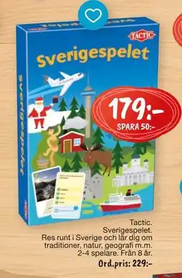 Leklust Tactic. Sverigespelet., SEK 179 erbjuda