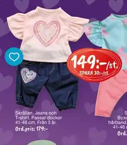 Leklust Skrållan. Jeans och T-shirt., SEK 149 erbjuda