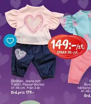 Leklust Skrållan. Jeans och T-shirt., SEK 149 erbjuda