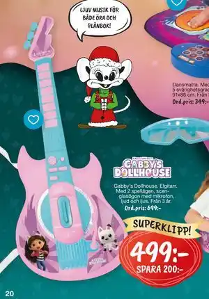 Leklust Gabby’s Dollhouse. Elgitarr, SEK 499 erbjuda
