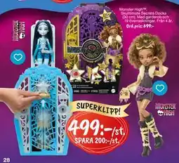 Leklust Monster High Skulltimate Secrets Docka (30 cm), SEK 499 erbjuda