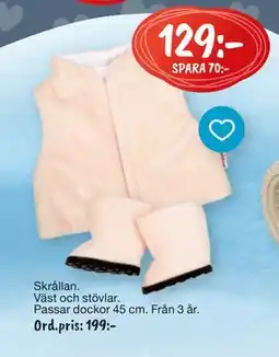 Leklust Skrållan. Väst och stövlar., SEK 129 erbjuda