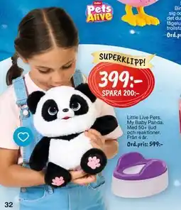 Leklust Little Live Pets. My Baby Panda., SEK 399 erbjuda