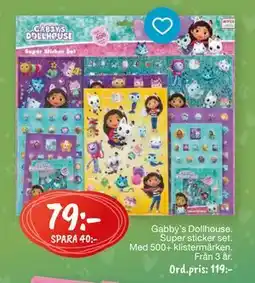 Leklust Gabby’s Dollhouse. Super sticker set., SEK 79 erbjuda