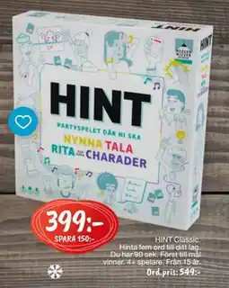 Leklust HINT Classic., SEK 399 erbjuda