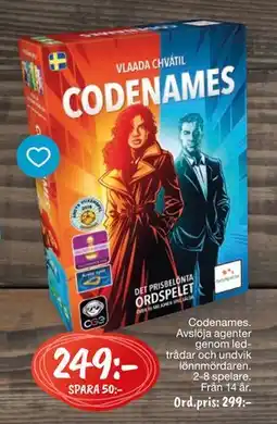 Leklust Codenames, SEK 249 erbjuda