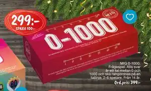Leklust MIG 0-1000 Frågespel, SEK 299 erbjuda