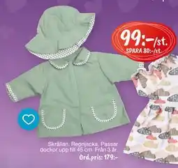 Leklust Skrållan. Regnjacka., SEK 99 erbjuda