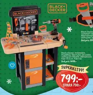 Leklust Black+Decker. Arbetsbänk. Ihopfällbar., SEK 799 erbjuda