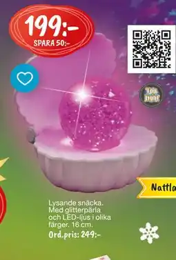 Leklust Lysande snäcka., SEK 199 erbjuda