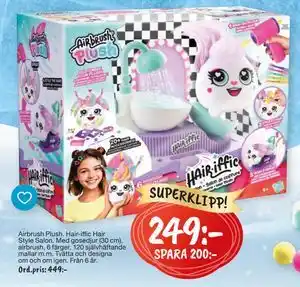 Leklust Airbrush Plush. Hair-iffic Hair Style Salon., SEK 249 erbjuda