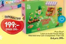 Leklust Plus-Plus Learn to build Flower Shop., SEK 199 erbjuda