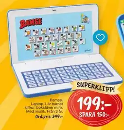 Leklust Bamse Laptop, SEK 199 erbjuda