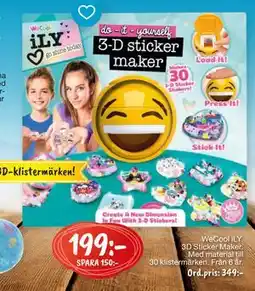 Leklust WeCool iLY. 3D Sticker Maker., SEK 199 erbjuda