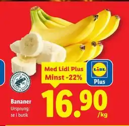 Lidl Bananer, Pris i appen erbjuda