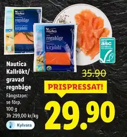 Lidl Nautica Kallrökt/ gravad regnbåge, SEK 29.9 erbjuda