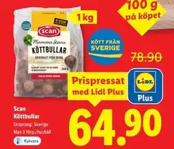 Lidl Scan Köttbullar, Pris i appen erbjuda