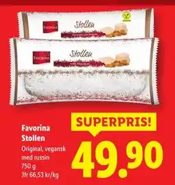 Lidl Favorina Stollen, SEK 49.9 erbjuda