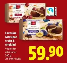 Lidl Favorina Marsipan frukt & choklad, SEK 59.9 erbjuda