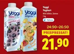 Lidl Yoggi Yoghurt, SEK 21.9 erbjuda