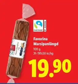 Lidl Favorina Marsipanlängd, SEK 19.9 erbjuda