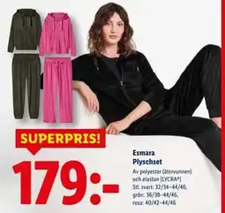 Lidl Esmara Plyschset, SEK 179 erbjuda