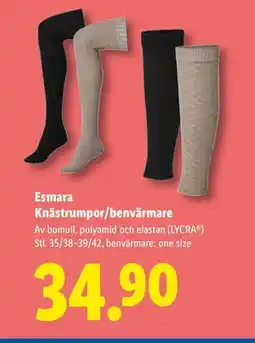 Lidl Esmara Knästrumpor/benvärmare, SEK 34.9 erbjuda