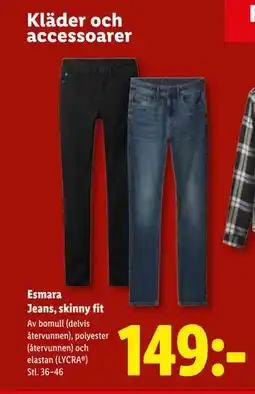 Lidl Esmara Jeans, skinny fit, SEK 149 erbjuda