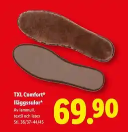 Lidl TXL Comfort Iläggssulor, SEK 69.9 erbjuda