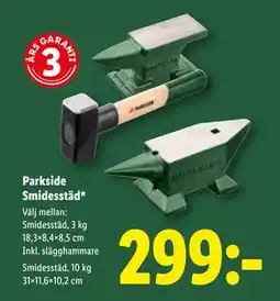 Lidl Parkside Smidesstäd, SEK 299 erbjuda