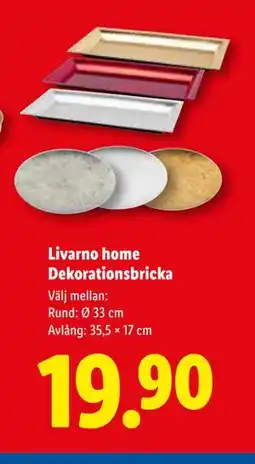 Lidl Livarno home Dekorationsbricka, SEK 19.9 erbjuda
