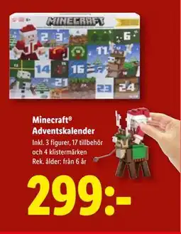 Lidl Minecraft Adventskalender, SEK 299 erbjuda