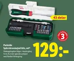 Lidl Parkside Spärrskruvmejsel bits, set, SEK 129 erbjuda