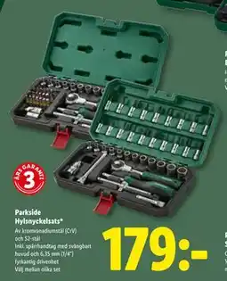 Lidl Parkside Hylsnyckelsats, SEK 179 erbjuda